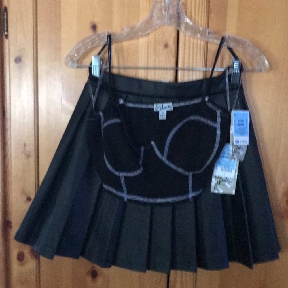 NWT Black Hi Waistband Faux Straight Legs Form Fitting Pants - Picture 7 of 14